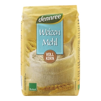 Dennree Pšeničná celozrnná mouka bio 1 kg