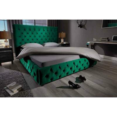 LuxD Laney Chesterfield zelený zamat