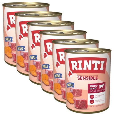 RINTI Консерва RINTI SENSIBLE говеждо & сладък картоф 6 x 800 г