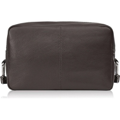 Tmavo hnedá dámska kožená crossbody kabelka Martyna