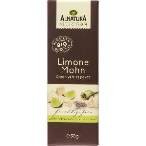 Alnatura Био шоколадови плочки с лимон и мак Sélection - 50 г