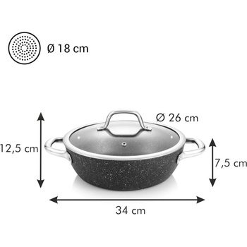 Tescoma panvica hlboká President Stone s pokrievkou 26 cm