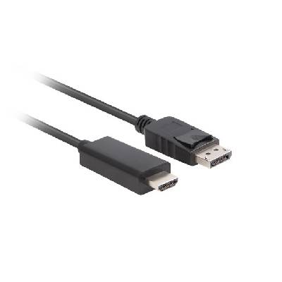 Кабел, Lanberg display port (M) V1.1 -> HDMI (M) cable 3m, black (CA-DPHD-11CC-0030-BK)