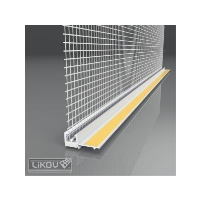 LIKOV LS-VHL 09 lišta okenní začišťovací 9mm s krycí lamelou a se skl.tk. 100mm délka 2,4m