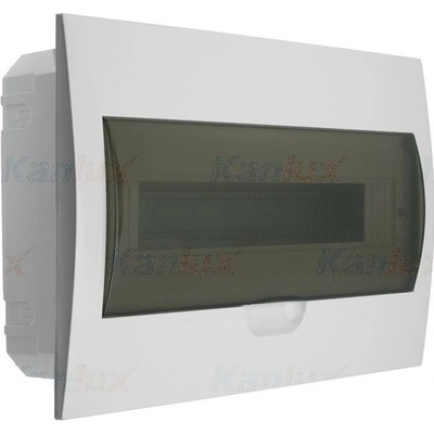 Kanlux Rozvádzač zapustený 18M (215x364x65mm) PVC biela/šedá DB118F