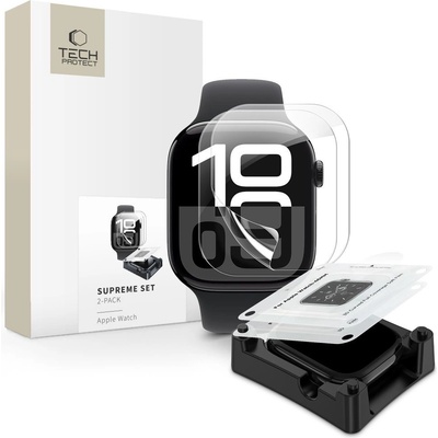 TECH-PROTECT SUPREME SET 2-PACK Hydrogelové fólie pro Apple Watch 10 46mm 101297 – Zboží Živě