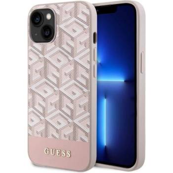 GUESS Кейс Guess GUHMP14SHGCFSEP за iPhone 14 6.1"", розов / розов, твърд, GCube Stripes MagSafe (GUE002819-0)