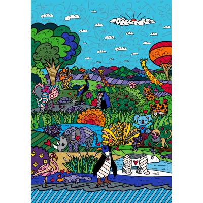 Bluebird Puzzle - Puzzle Romero Britto: Nature - 1 000 piese