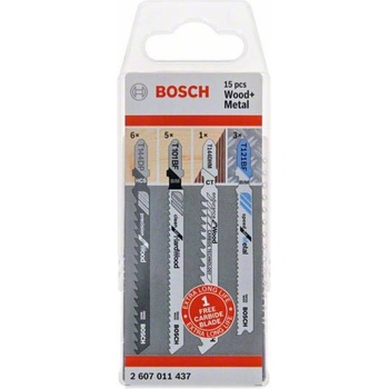 Bosch 15-dielna súprava pílových listov T 144 DP/T 101 BF/T 144 DHM/T 121 BF 2607011437