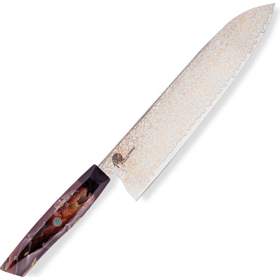 Dellinger Kuchyňský nůž Chef/Gyuto 200 mm Resin Mash Gold Damascus
