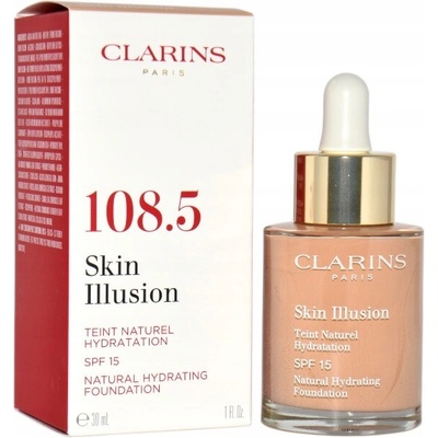 Clarins Hydratační make-up Skin Illusion SPF15 Natural Hydrating Foundation 108.5 Cashew 30 ml