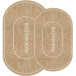 Mila Home Кафяви и кремави килимчета за баня в комплект от 2 килимчета 60x90 cm Jute Look - Mila Home (HKG-JUTPASPAS2)