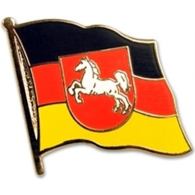 Odznak (pins) 20mm vlajka Dolné Sasko - farebný