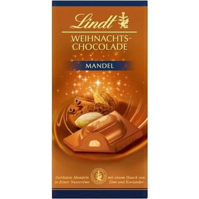 Lindt Vánoční mléčná s mandlemi 100 g