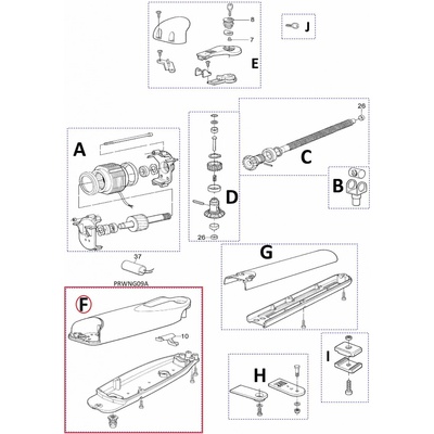 PRWNG09A kit krytu motora pre WG5KCE 220V