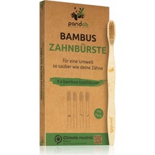 Pandoo Bambusová kefka Medium Soft 4 ks