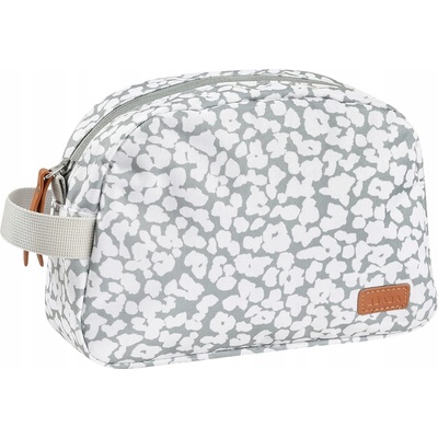 Beaba Kozmetická taštička Tolietry Pouch Cherry Blossom so zipsom sivá so vzorom BE940281