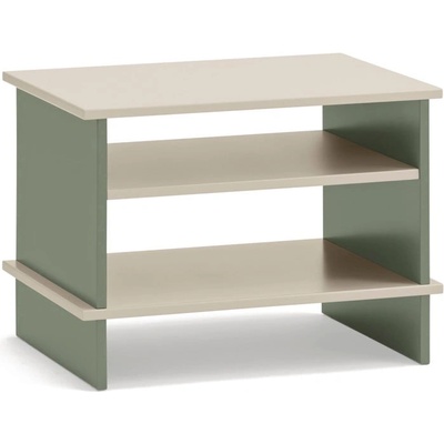 Teulat Зелено и кремаво нощно шкафче с рафтове Inari - Teulat (18775_TE)