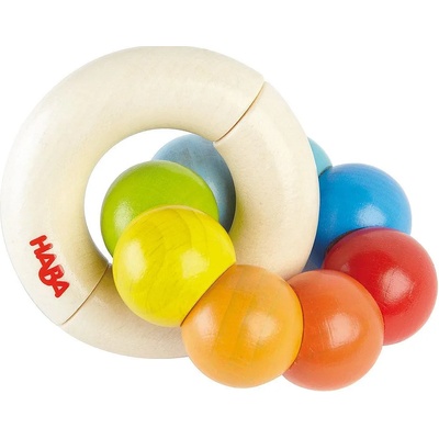 HABA Дървена бебешка играчка Haba, Ринг и мъниста (2173)