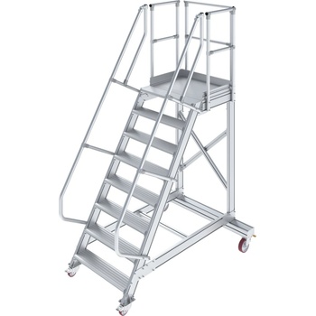 KRAUSE Мобилно алуминиево стълбище с платформа Krause, 1x8, наклон 60° (07828675) (07828675)