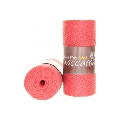 Maccaroni Šňůry Abigail 3mm - 603-01 lososová