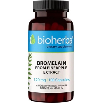 Image 1 of Bioherba Bromelain 200 mg [100 капсули]