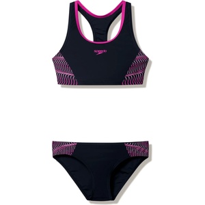 Speedo Дамски комплект бикини Speedo Women's Placement 2 Piece Bikini - Anthracite / Wineberry - размер 40 (EU) (150-5719-0415)