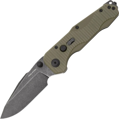 Real Steel Evolution Ironclad Blackwash D2, Green G10, Droppoint RE-7911BG