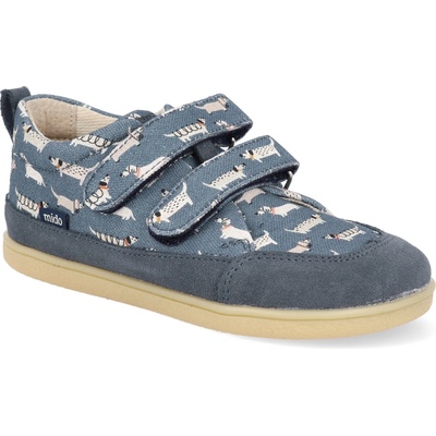 Mido Mido shoes Barefoot detské tenisky Doggy blue modré