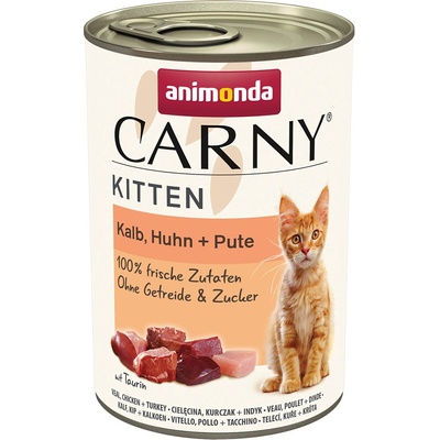 Animonda Carny Kitten teľacie kuracie a morčacie 12 x 400 g