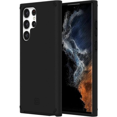 Incipio Duo Case - удароустойчив хибриден кейс за Samsung Galaxy S22 Ultra (черен)