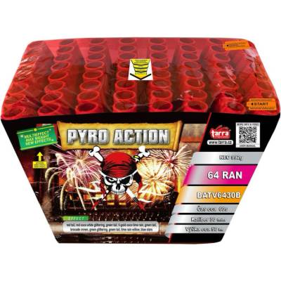 Ohňostroj baterie výmetnic pyro action 64 ran 2 1