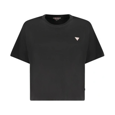 Guess Jeans T Shirt Maniche Corte Donna Nero Černá