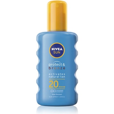 Nivea SUN Protect & Bronze интензивен слънцезащитен спрей SPF 20 200ml