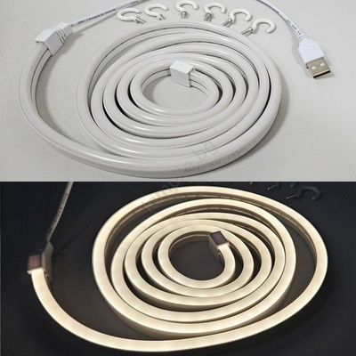 Baterie Centrum Led Гъвкав лента neon led/5v usb 1, 8 м бял (bc0575)