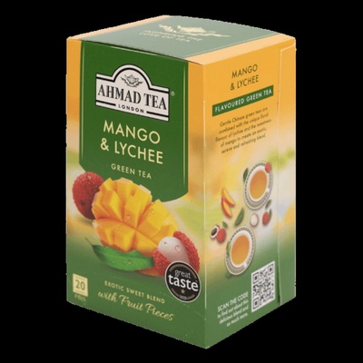 Ahmad Tea Mango & Lychee zelený porcovaný čaj 20 x 2 g