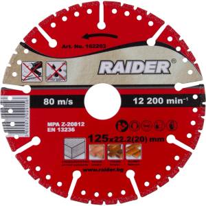 Raider Диск диамантен 125x22.2mm Universal RAIDER RD-DD24 (0162203)