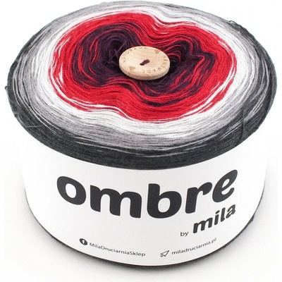 MILA Příze OMBRE Classic 1200m/3nitky M013 - Flamengo