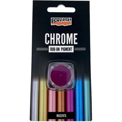 pentart Pigmentový prášek chrome efekt 0,5g - tmavě růžová