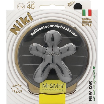 Mr&Mrs Fragrance Niki BIG Titanium Chrome New Car автомобилен аромат