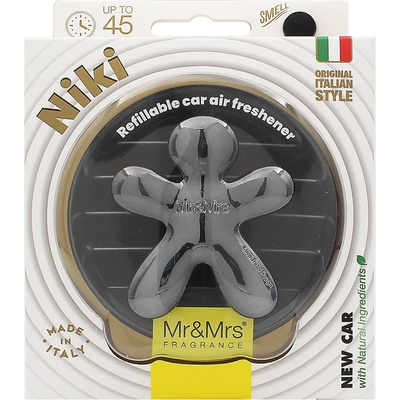 Mr&Mrs Fragrance Niki BIG Titanium Chrome New Car автомобилен аромат