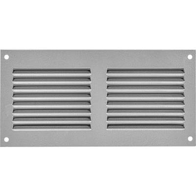 Ventishop KVMs 200x100 kovová hranatá větrací mřížka se síťkou, šedá