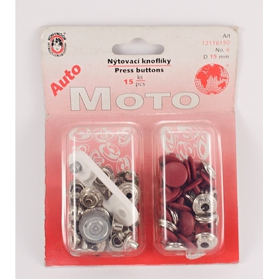 Auto-Moto cvoky - červená - priemer 1,5 cm - 10 ks