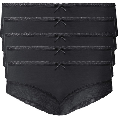 esmara® Dámske bedrové nohavičky s čipkou 5 kusov čierna