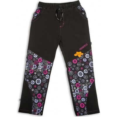 Neverest Dívčí softshellové kalhoty FT6281cc černo růžová Černá růžová
