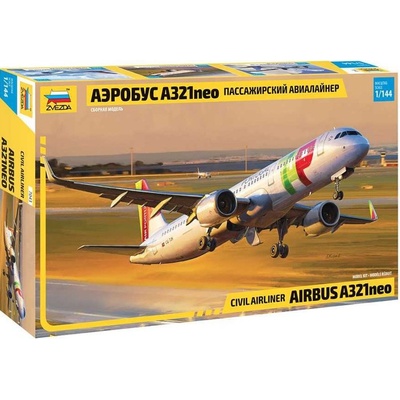 Zvezda A321NEO Model Kit letadlo 7043 1 144