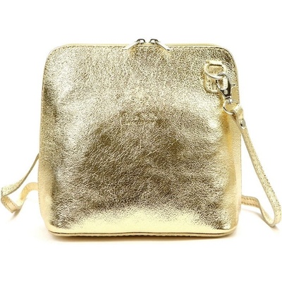 Malá kožená crossbody kabelka no. 55 Zlatá