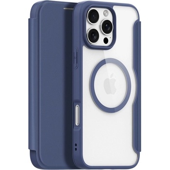Dux Ducis iPhone 16 Pro Max DUX DUCIS SKIN X PRO Стоящ калъф с кожен ефект FLIP, MagSafe, BLUE GP-161979 (GP-161979)