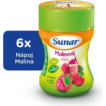 SUNÁREK rozpustný nápoj malinový 6 x 200g