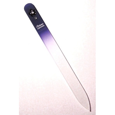 Bohemia Crystal pilník na nechty sklenený Swarovski 140 mm modrý